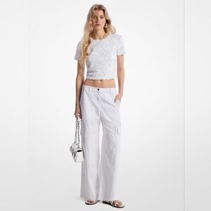 Michaels Kors Linen White Cargo Pants NWT